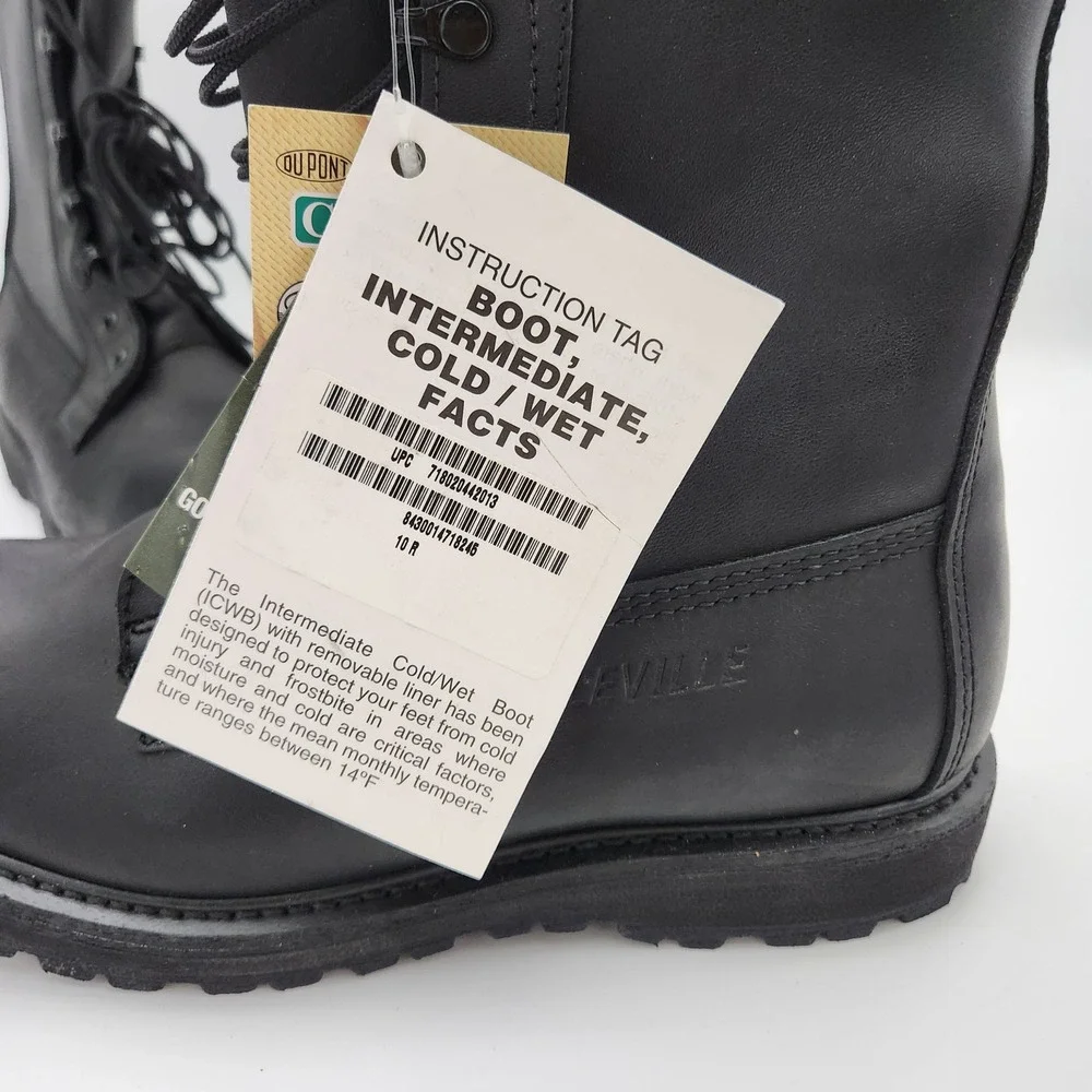 Belleville Combat Boots Men 10 R Black Gore-Tex Vibram Military ICWB Vintage